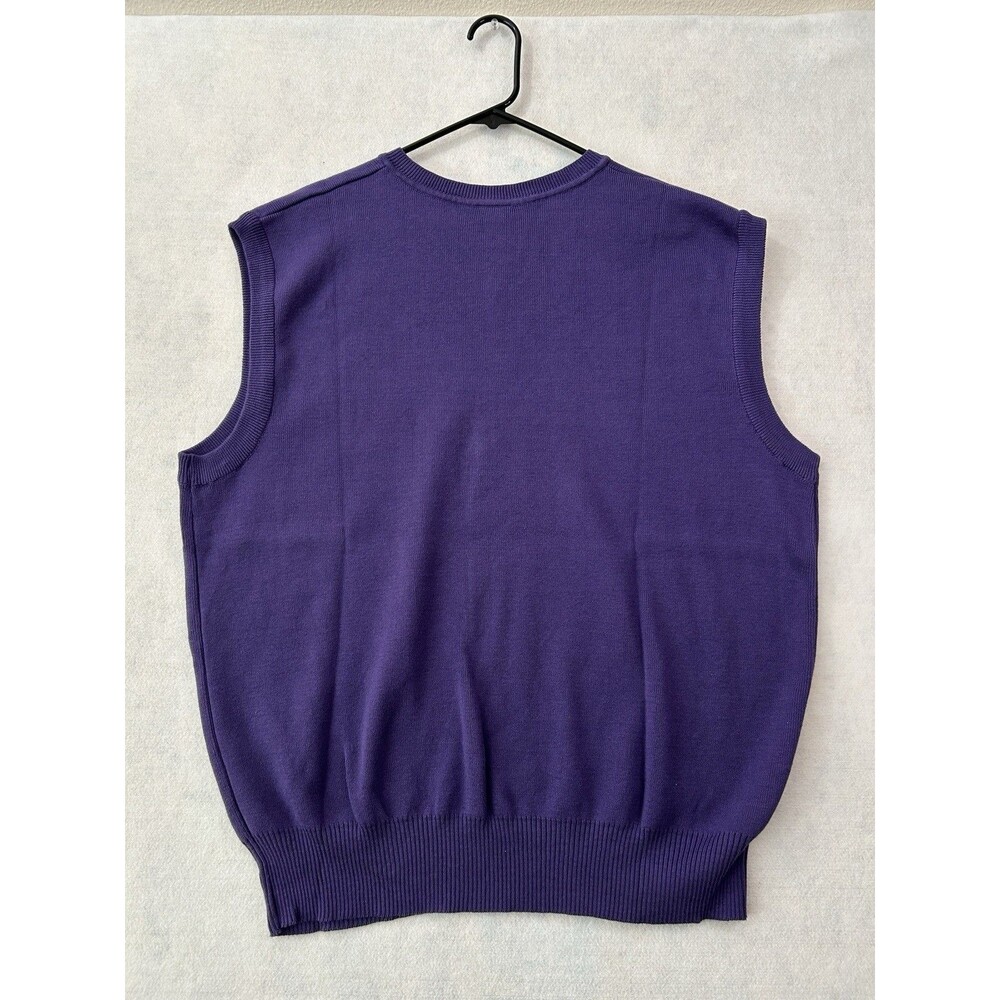 Vintage Nike Clemson Tigers Sweater Vest Mens Large Purple 2003 Cotton Knit Vtg - Picture 3 of 8